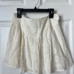 dELiA*s Cream Lace Mini Skirt